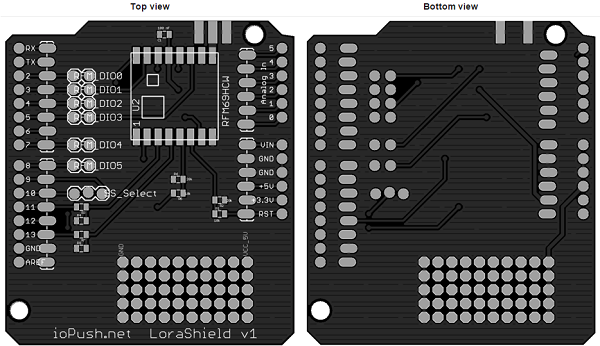 LoRaShield PCB